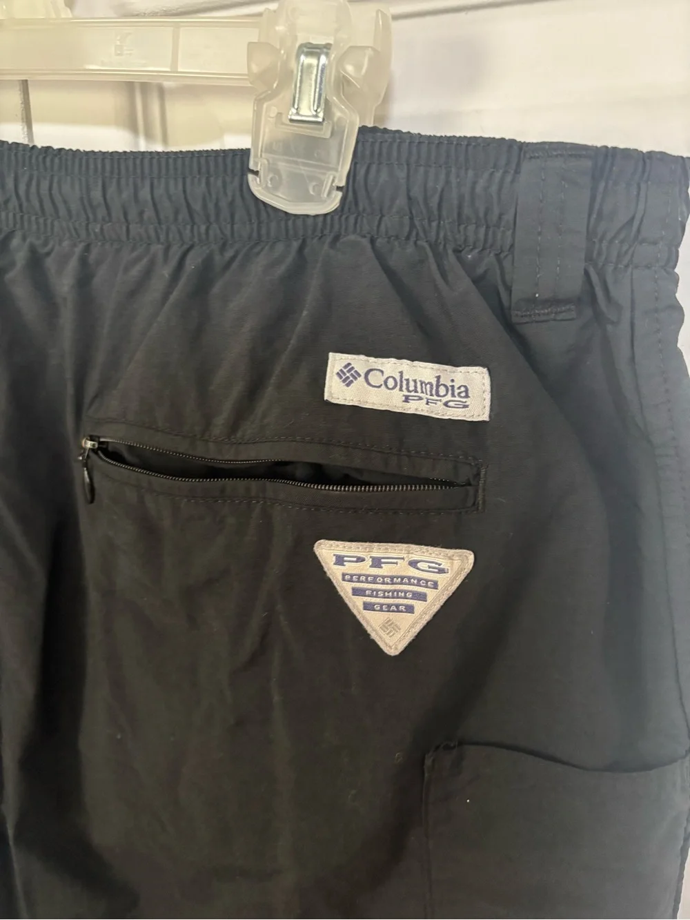 Columbia Omni Shade Black Swim Trunks with White Mesh Lining